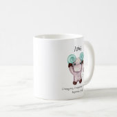 Mug Traits d'aquarelle de la baie de Cute (Devant droit)