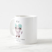 Mug Traits d'aquarelle de la baie de Cute (Devant gauche)