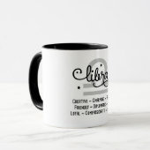 Mug Traits de bibliothèque Zodiac (Devant gauche)