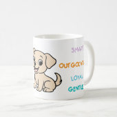 Mug Traits de Lab jaune Cartoon (Devant droit)