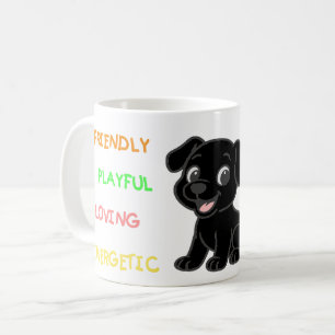 Mug Traits de Labrador Retriever noir