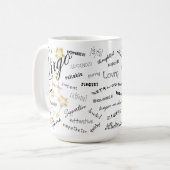 Mug Traits de l'astrologie du zodiaque Vierge Texte de (Devant gauche)