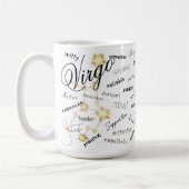Mug Traits de l'astrologie du zodiaque Vierge Texte de (Gauche)