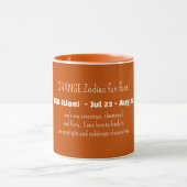 Mug Traits de personnalité du signe du zodiaque LEO (Centre)