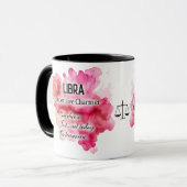 Mug Traits de signe du zodiaque mignon / Libra Wrap (Devant gauche)