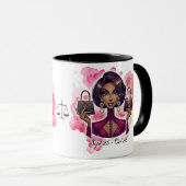 Mug Traits de signe du zodiaque mignon / Libra Wrap (Devant droit)