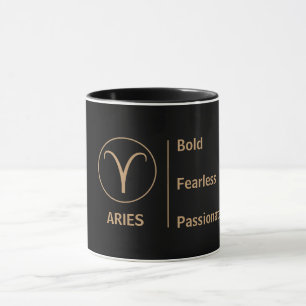 Mug Traits du zodiaque Bélier Gras Audacieux Passionné