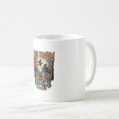 Mug Trajets de balai gratuits Halloween Sorcière Chats (Devant droit)