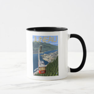 Mug Tramway au-dessus de Juneau, Alaska Poster Vintage