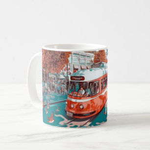 Mug Tramway de style vintage, probablement inspiré par