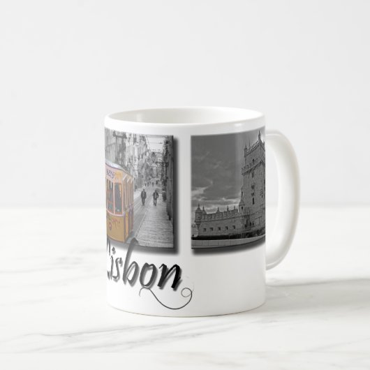 Mug Tramway jaune de Lisbonne (Devant droit)