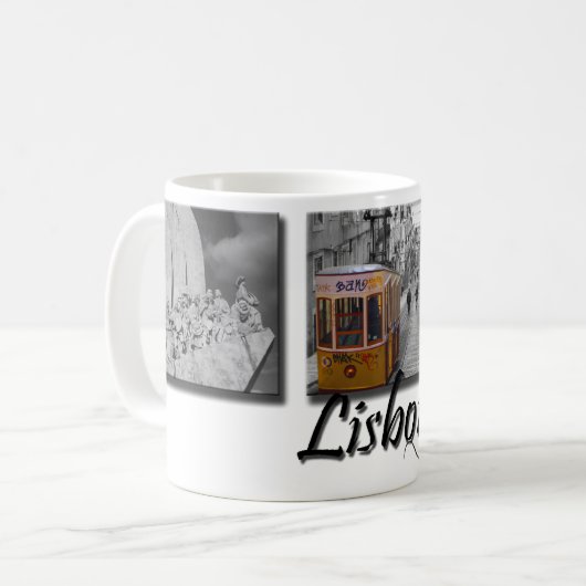 Mug Tramway jaune de Lisbonne (Devant gauche)