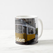 Mug Tramway jaune sur la cathédrale de Lisbonne au Por (Devant droit)
