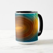 Mug Tranche d'Agate Bleue Moderne Or (Devant droit)
