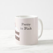 Mug Tranche de gâteau au chocolat rose (Devant droit)