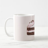 Mug Tranche de gâteau au chocolat rose (Gauche)