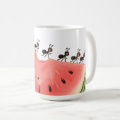 Mug Tranche de pastèque aux fourmis mignonnes (Devant droit)