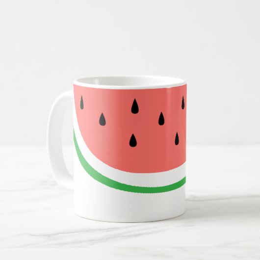 Mug tranche de pastèque de nom personnalisé (Devant gauche)