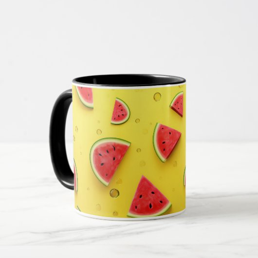 Mug tranche de pastèque mignonne fruits de dessin  (Devant gauche)