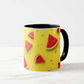 Mug tranche de pastèque mignonne fruits de dessin  (Devant droit)