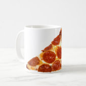 Mug Tranche de pizza pepperoni classique de SlipperyJo (Devant gauche)