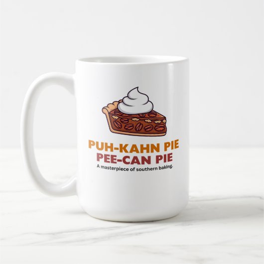 Mug Tranche de tarte aux noix de pécan avec crème foue (Gauche)