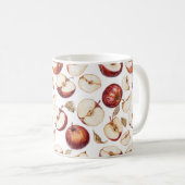 Mug Tranches de fruits de pomme rouge (Devant droit)