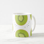Mug Tranches de fruits Kiwi, illustration transparente (Devant droit)
