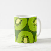 Mug Tranches de fruits Kiwi : vert foncé. (Devant droit)
