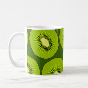 Mug Tranches de fruits Kiwi : vert foncé.