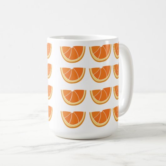 Mug Tranches de fruits orange (Devant droit)