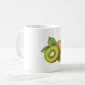 Mug Tranches de kiwi avec feuilles (Devant gauche)