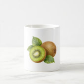 Mug Tranches de kiwi avec feuilles (Centre)