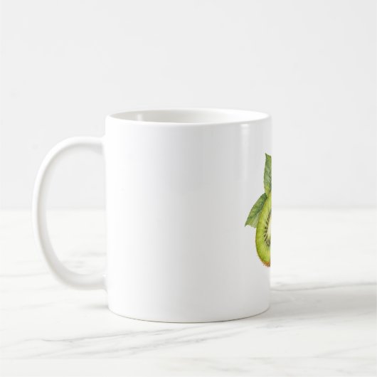 Mug Tranches de kiwi avec feuilles (Gauche)
