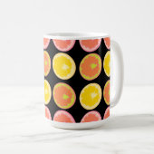Mug Tranches de pamplemousse colorées et lumineuses (Devant droit)