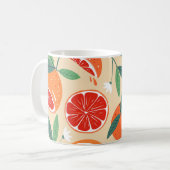 Mug Tranches de pamplemousse, motif moderne sans soudu (Devant gauche)