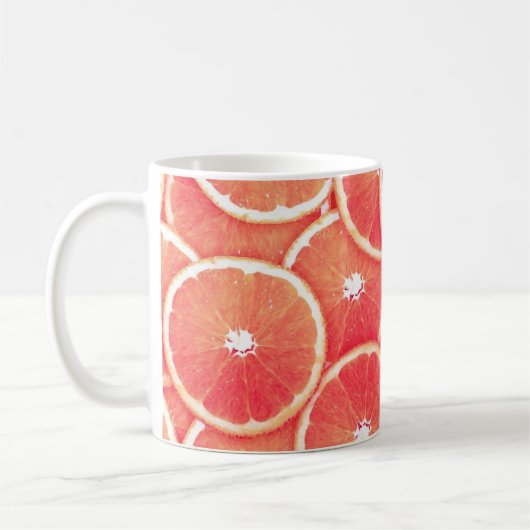 Mug Tranches de pamplemousse rose (Gauche)