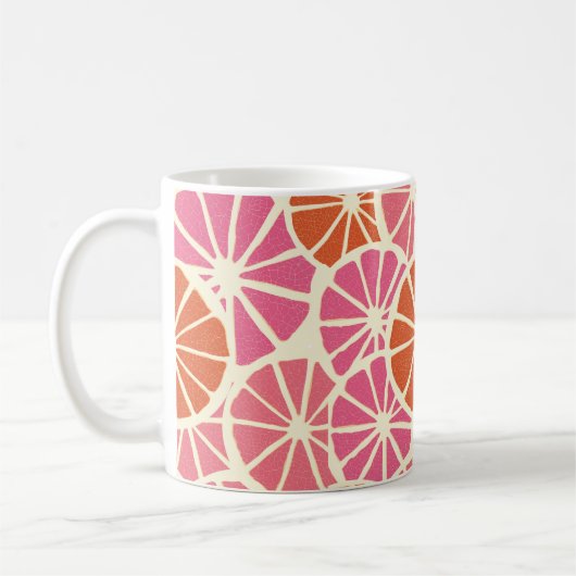 Mug Tranches de pamplemousse sans soudure motif, agrum (Gauche)