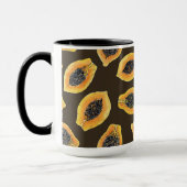 Mug Tranches de Papaya sur brun foncé (Gauche)