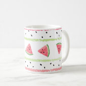 Mug Tranches de pastèque : Aquarelle rayée sans fil (Devant droit)