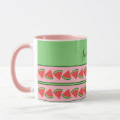Mug Tranches de pastèque roses et vertes - Personnalis (Gauche)