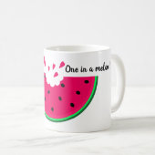Mug Tranches de pastèque. Un dans un melon ! Votre nom (Devant droit)