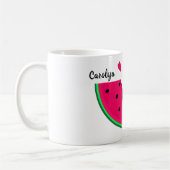 Mug Tranches de pastèque. Un dans un melon ! Votre nom (Gauche)