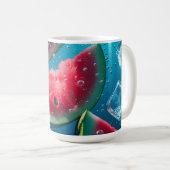 Mug Tranches de pastèque vibrantes sous l'eau - Rafraî (Devant droit)
