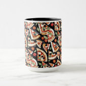Mug Tranches De Pizza Abstraites Sur Un Arrière - plan (Centre)