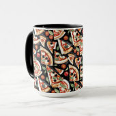 Mug Tranches De Pizza Abstraites Sur Un Arrière - plan (Devant gauche)