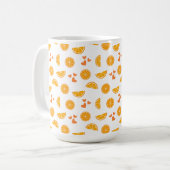 Mug Tranches et coeurs orange (Devant gauche)