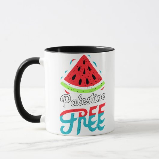 Mug Tranches paisibles Watermelon Free Palestine - Sou (Gauche)