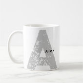 Mug Trandy surdimensionné Monogramme initial et nom Mu (Gauche)