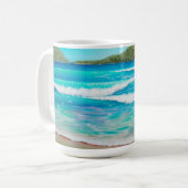 Mug Tranquil Beach Blue Waves Paysage australien (Devant gauche)